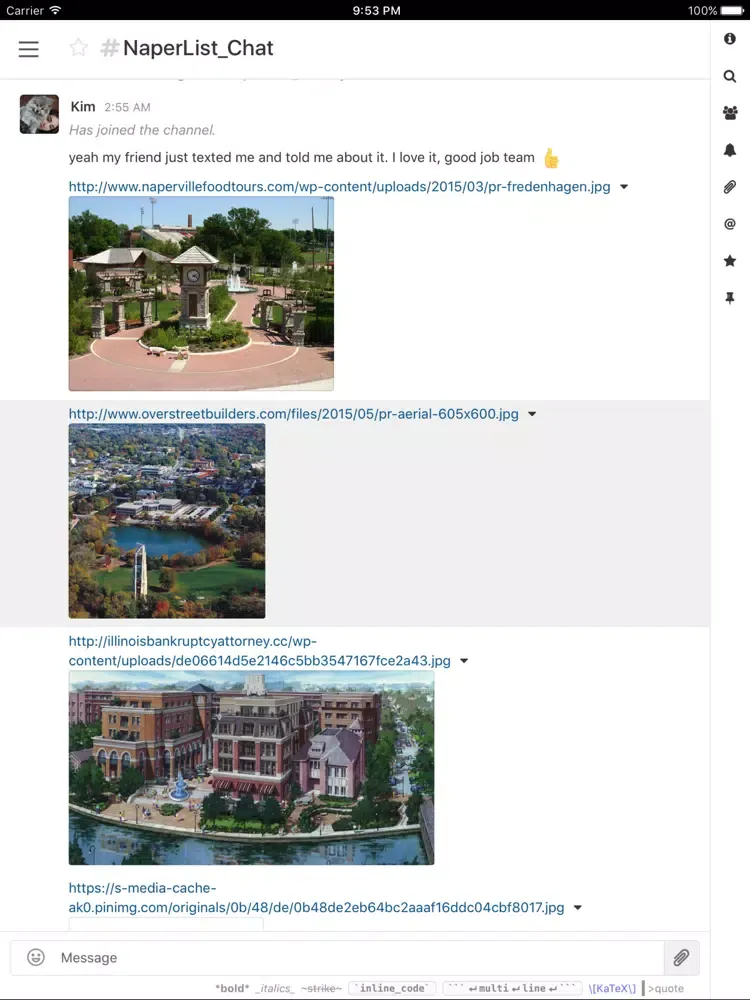 NaperList Messenger iPad 應用截圖