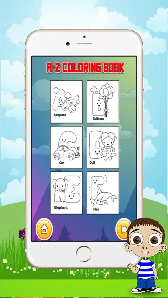 a-z coloring book & adults memory स्क्रीनशॉट