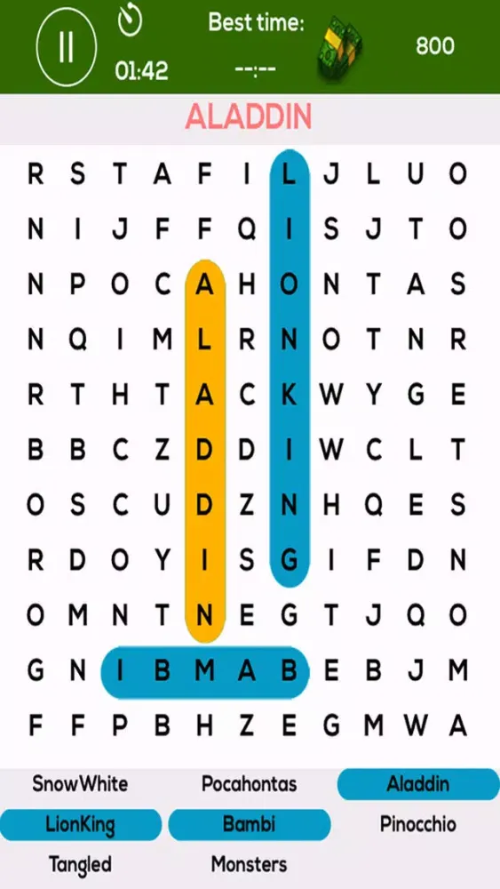 Zrzuty ekranu Cartoon Word Search
