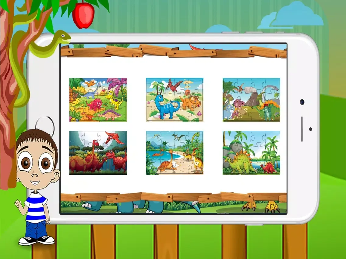 Dinosaur Puzzles For Kids iPad 应用截图