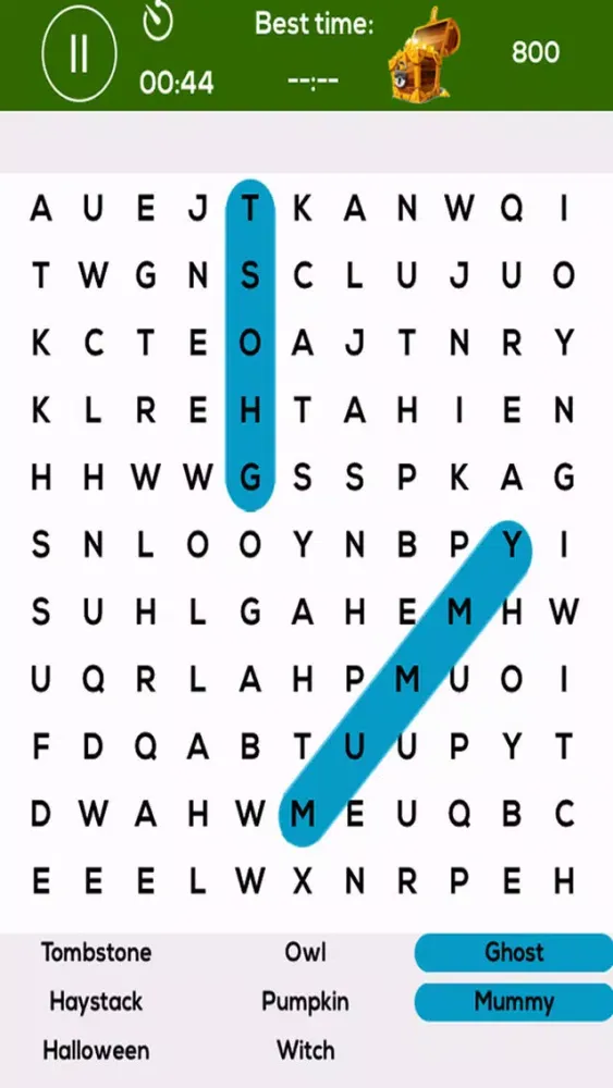 Capturas de tela do Halloween word search Free
