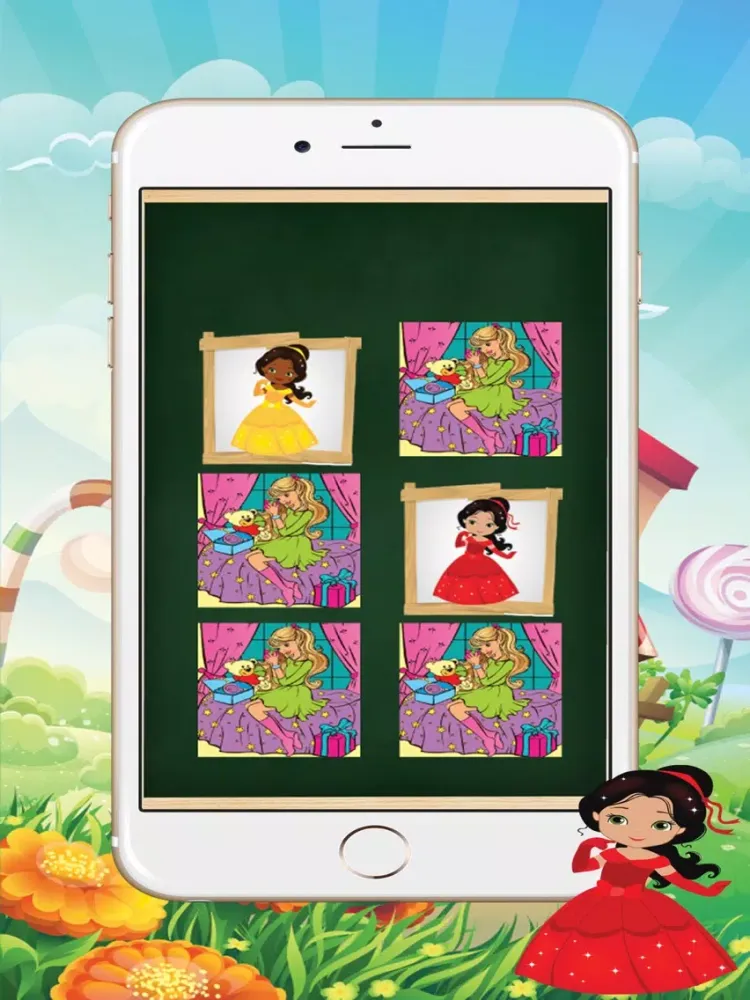 Zrzuty ekranu Cards Matching & Coloring Book Princess iPad 