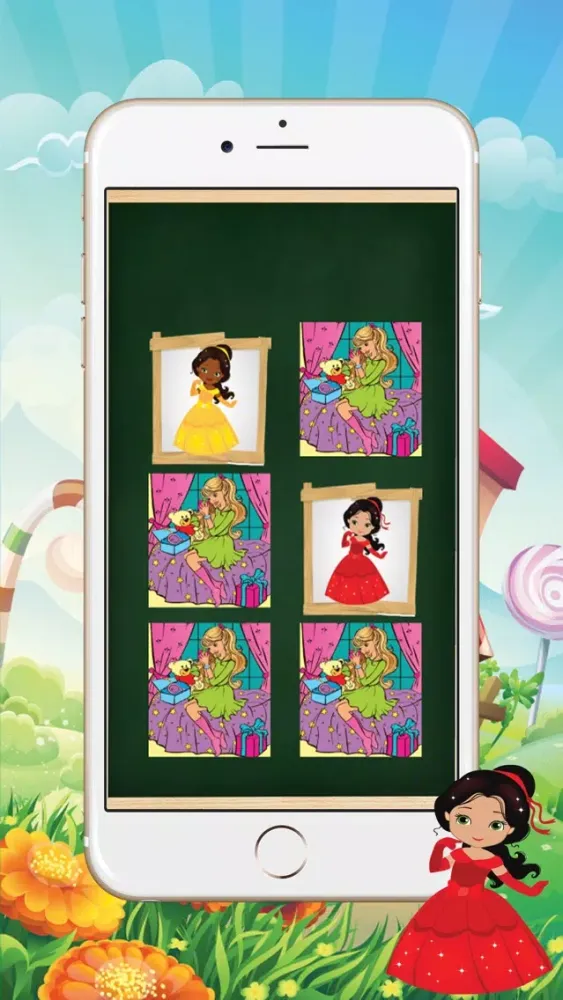 Zrzuty ekranu Cards Matching & Coloring Book Princess