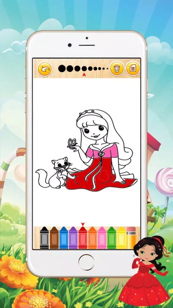 Zrzuty ekranu Cards Matching & Coloring Book Princess