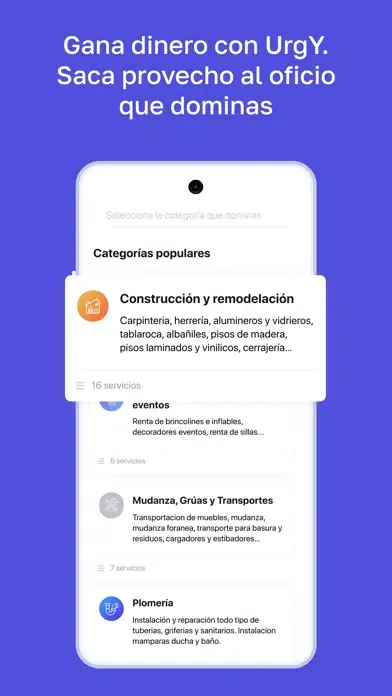 Captures d'écran de URGY Multiservicios