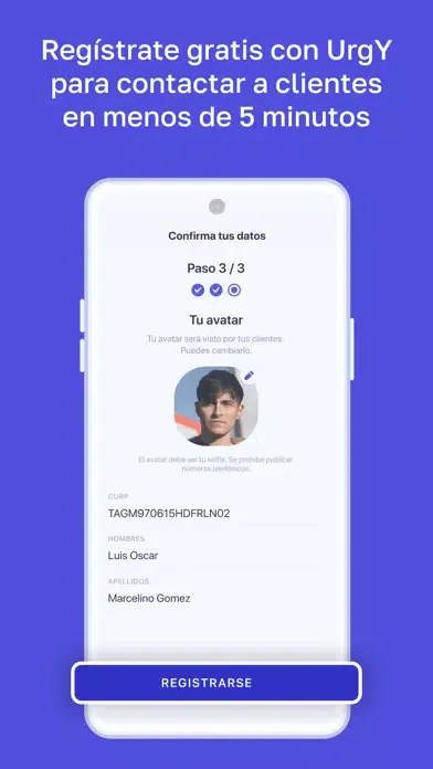 Captures d'écran de URGY Multiservicios