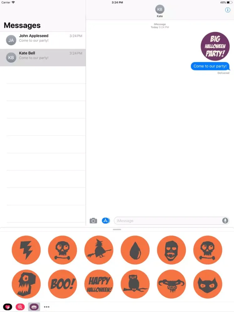 صور Halloween Stickers, Funny! iPad 