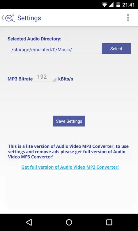 Audio Video MP3 Converter - Lite Screenshots