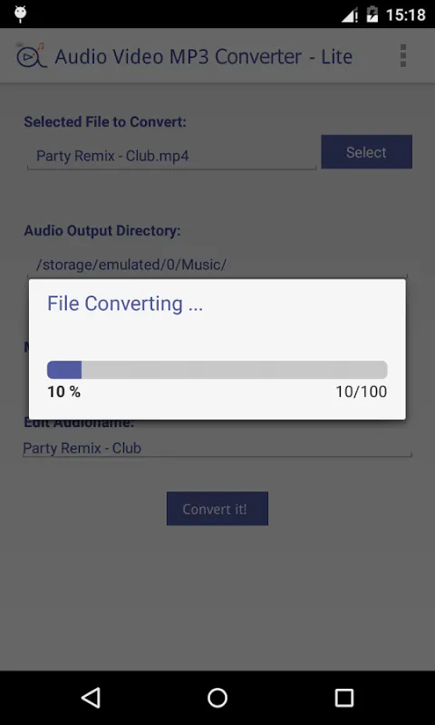 Audio Video MP3 Converter - Lite Screenshots