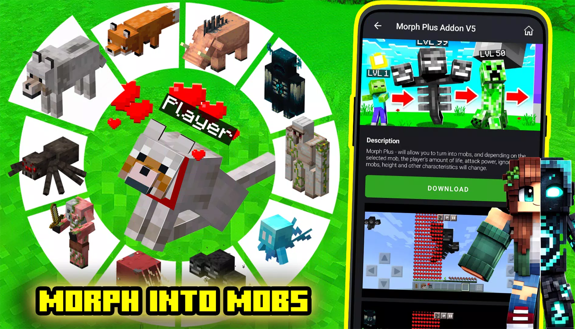 Morph Mods for Minecraft PE Screenshots2