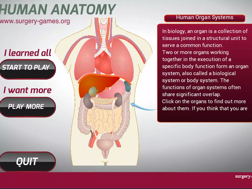 Capturas de tela do Human Anatomy Game iPad 