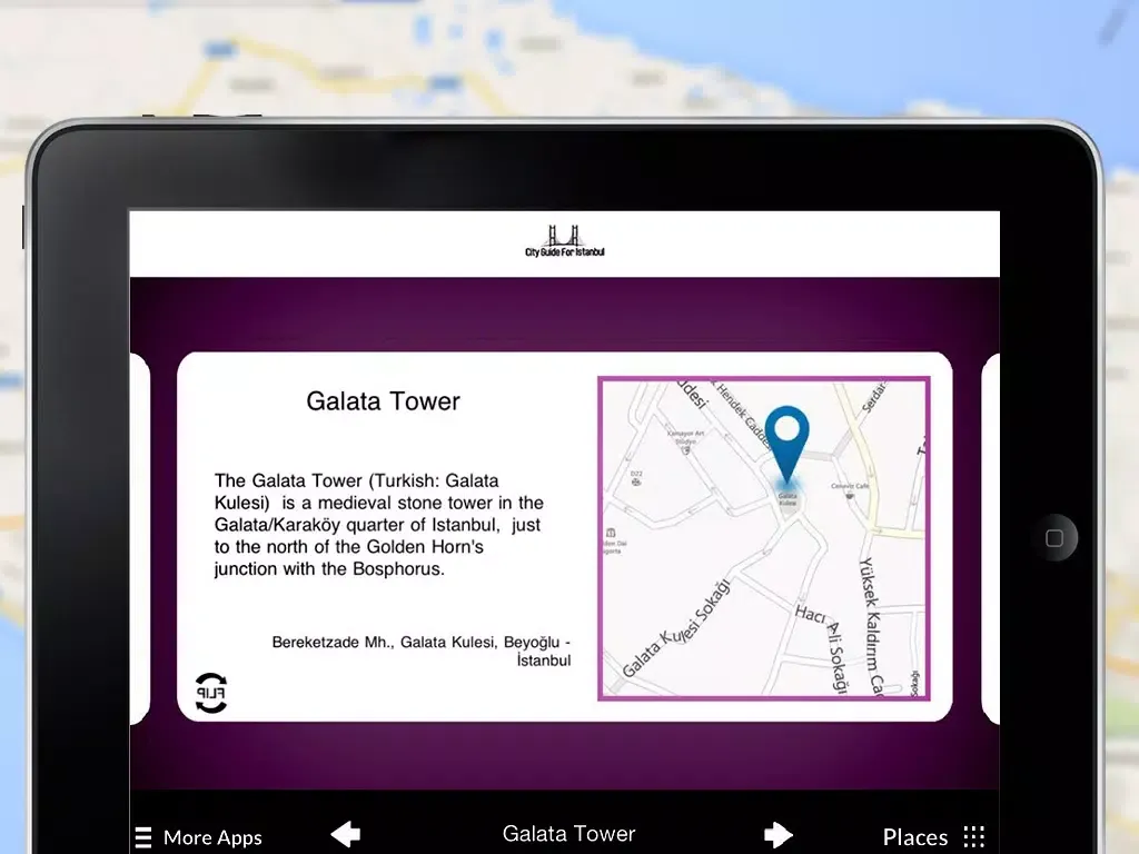 Tangkapan layar City Guide Istanbul iPad 