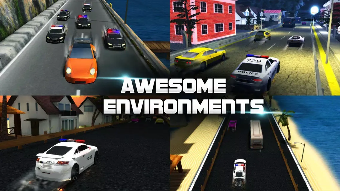 Racing Game : Police Racer स्क्रीनशॉट