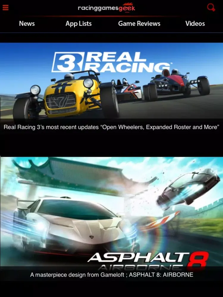 Скриншоты Racing Games Geek iPad 
