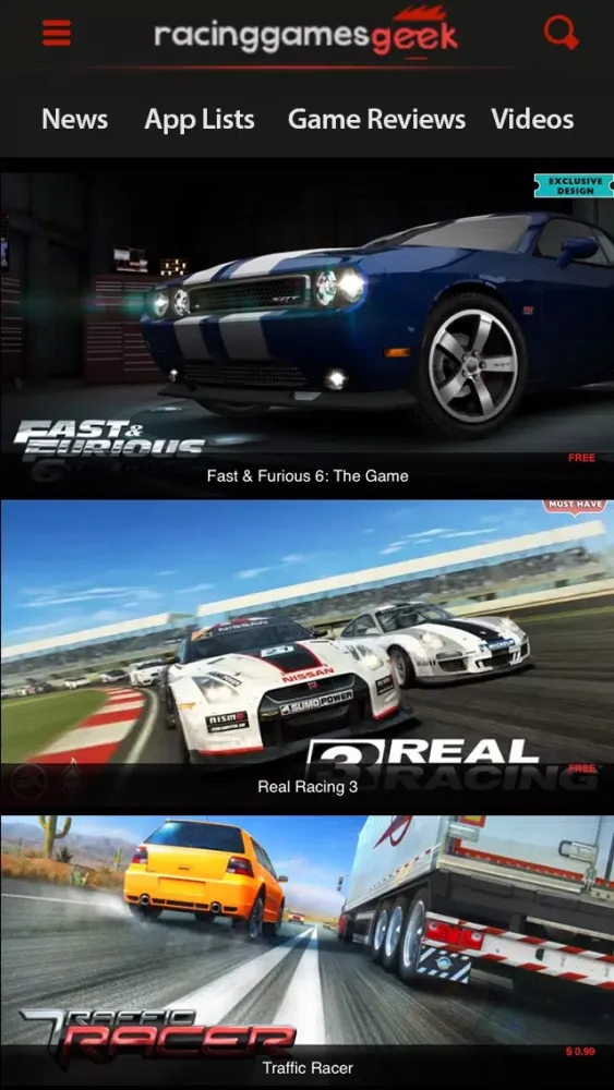Скриншоты Racing Games Geek