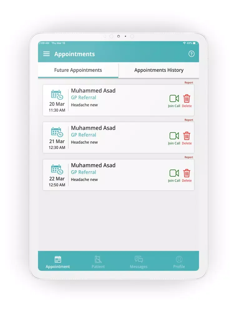 DOH GP RCP iPad  Screenshots