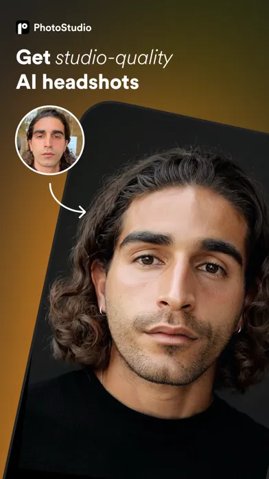 Tangkapan skrin PhotoStudio: AI Headshot