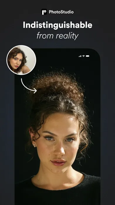 Tangkapan skrin PhotoStudio: AI Headshot
