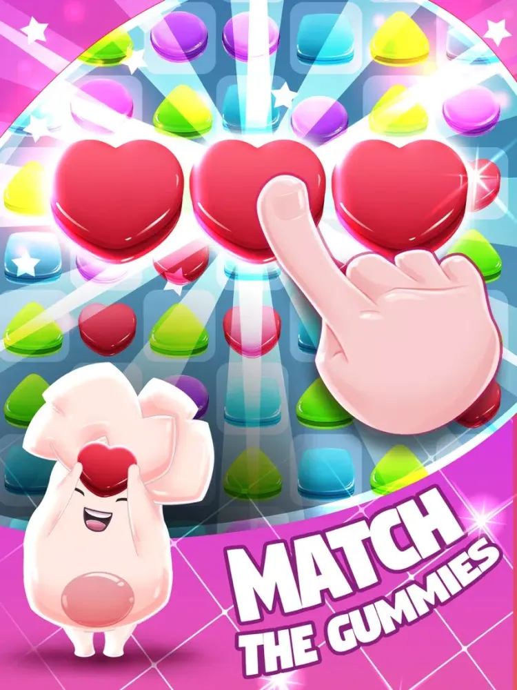 Capturas de tela do Gummy Dash Match 3 Puzzle Game iPad 