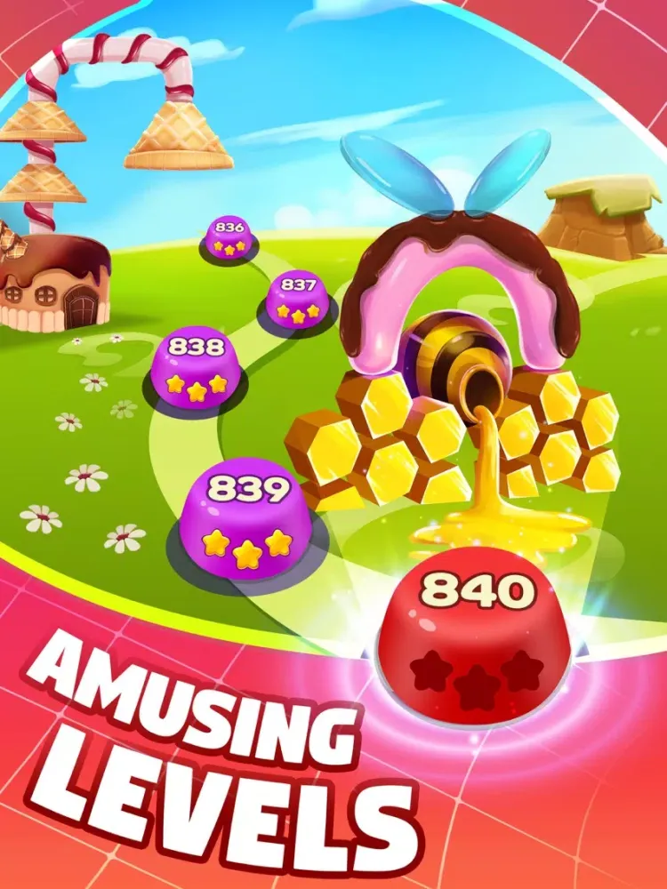 Capturas de tela do Gummy Dash Match 3 Puzzle Game iPad 