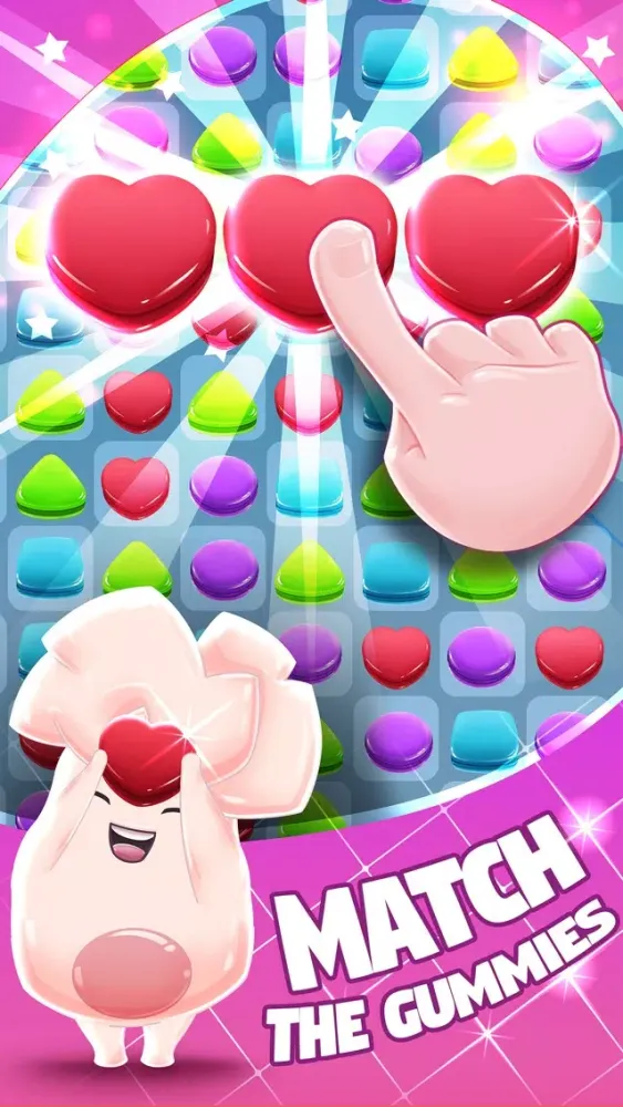 Capturas de tela do Gummy Dash Match 3 Puzzle Game