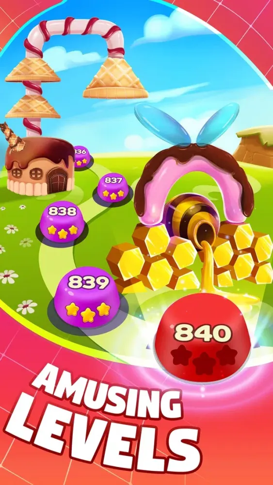 Capturas de tela do Gummy Dash Match 3 Puzzle Game