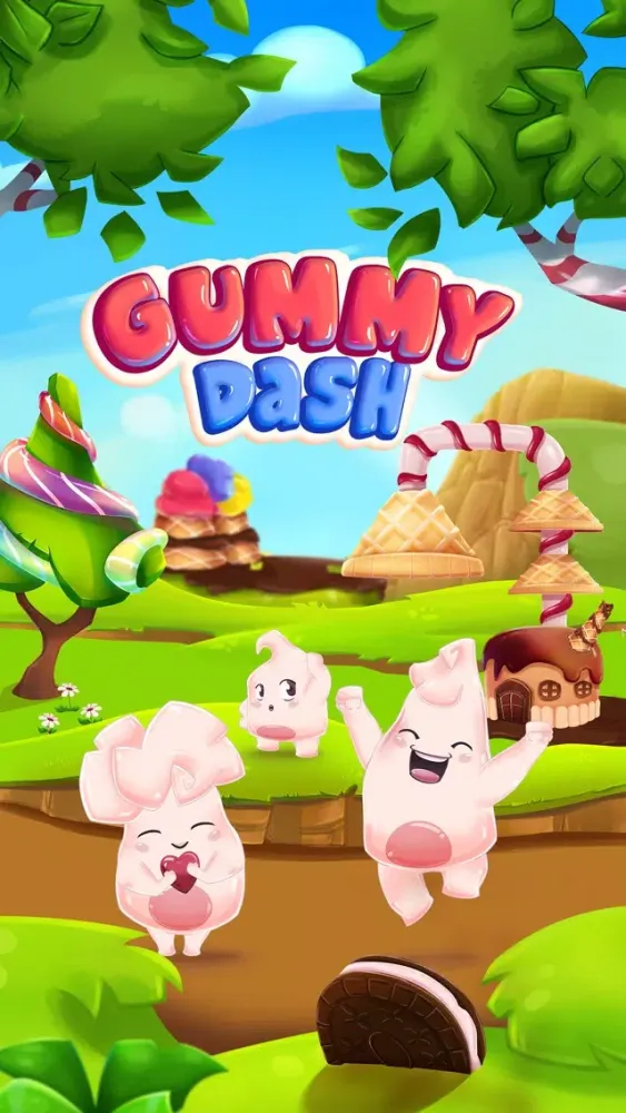 Capturas de tela do Gummy Dash Match 3 Puzzle Game