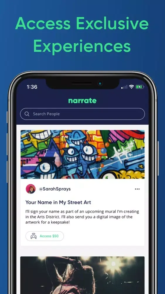 Narrate: Connect with Creators سکرین شاٹس