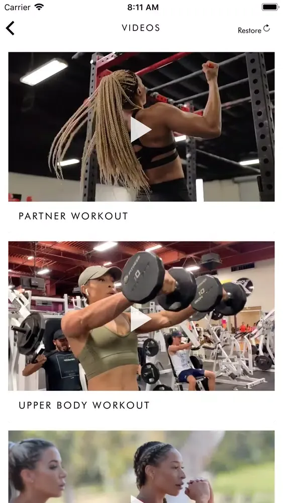 Tangkapan skrin Stormi Fitness