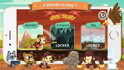 Tangkapan layar Cat Brothers Platform Bullet VS Gorilla Ape Kong