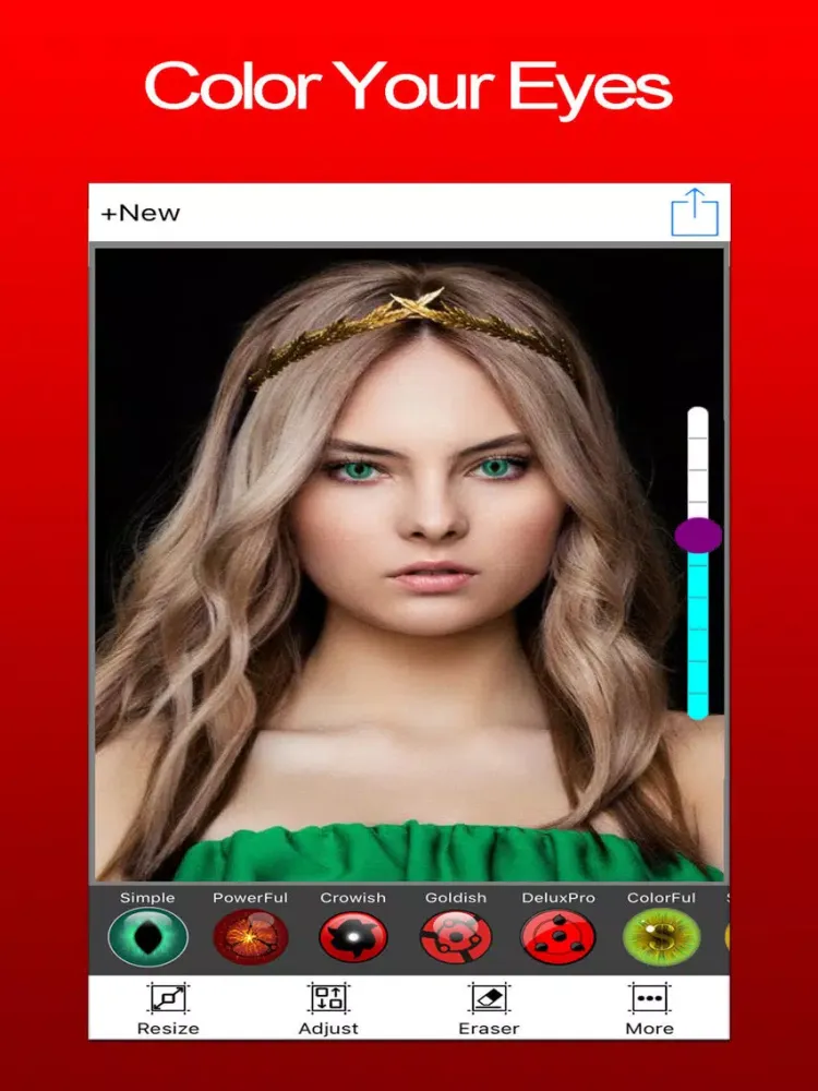 Ảnh chụp màn hình của Eye Color Changer Anime Editor iPad 