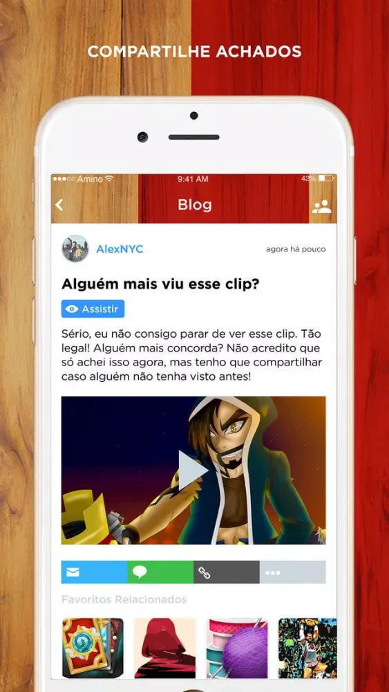 Tangkapan layar Entre Clãs Amino em Português