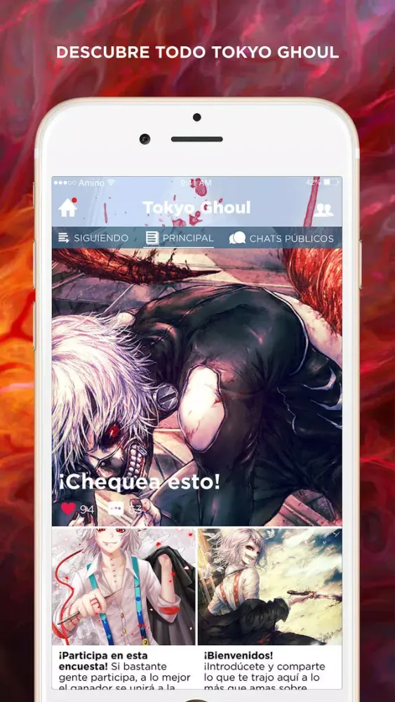 Captures d'écran de Amino para: Tokyo Ghoul en ES