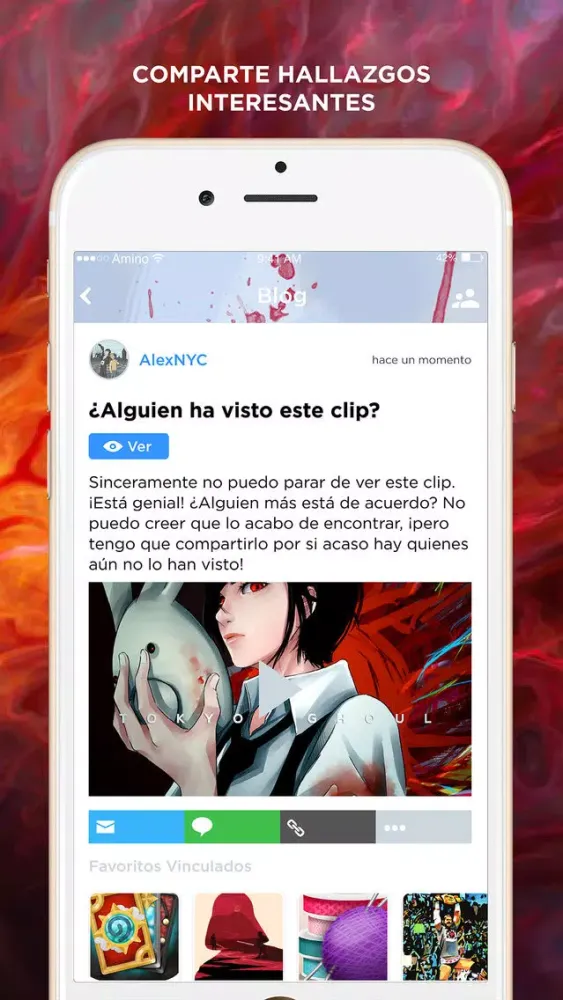 Captures d'écran de Amino para: Tokyo Ghoul en ES