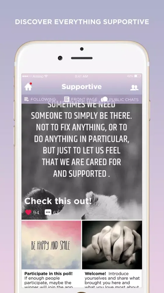 Supportive Amino سکرین شاٹس