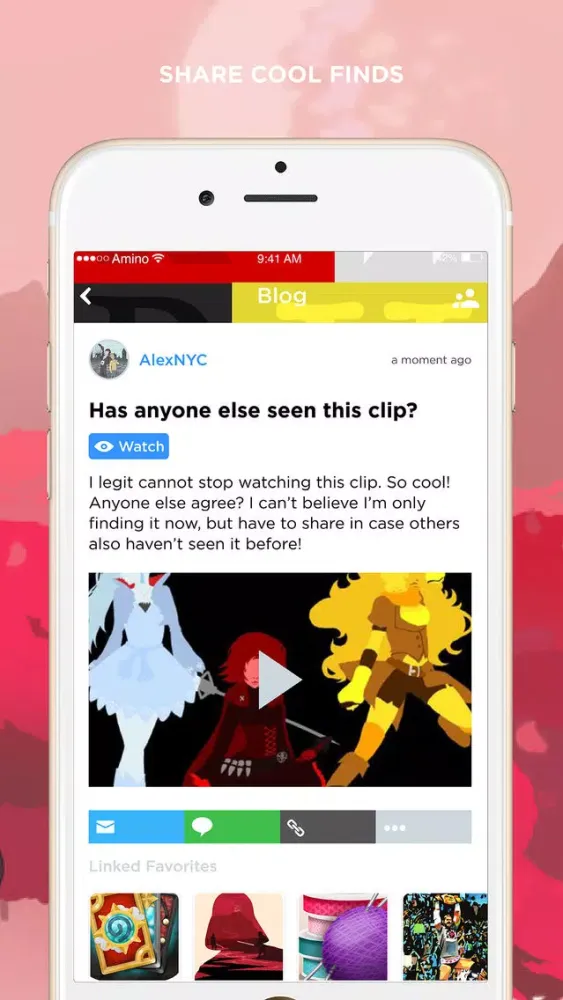 Ảnh chụp màn hình của Amino for: RWBY