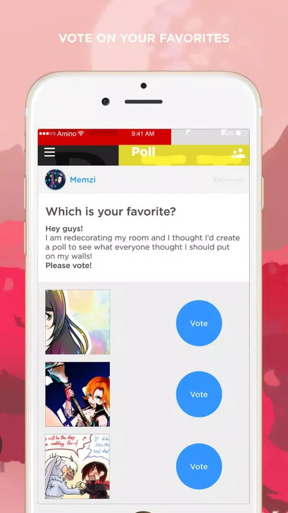 Ảnh chụp màn hình của Amino for: RWBY