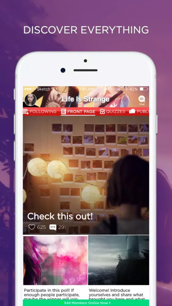 ภาพหน้าจอของ Amino for Life is Strange