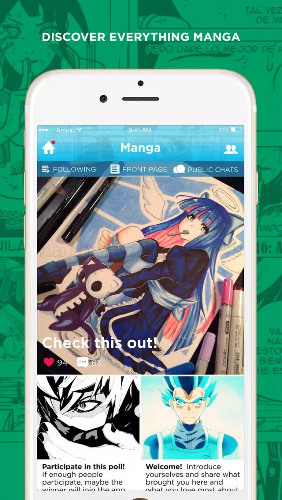 Captures d'écran de Manga Amino for Anime Comics