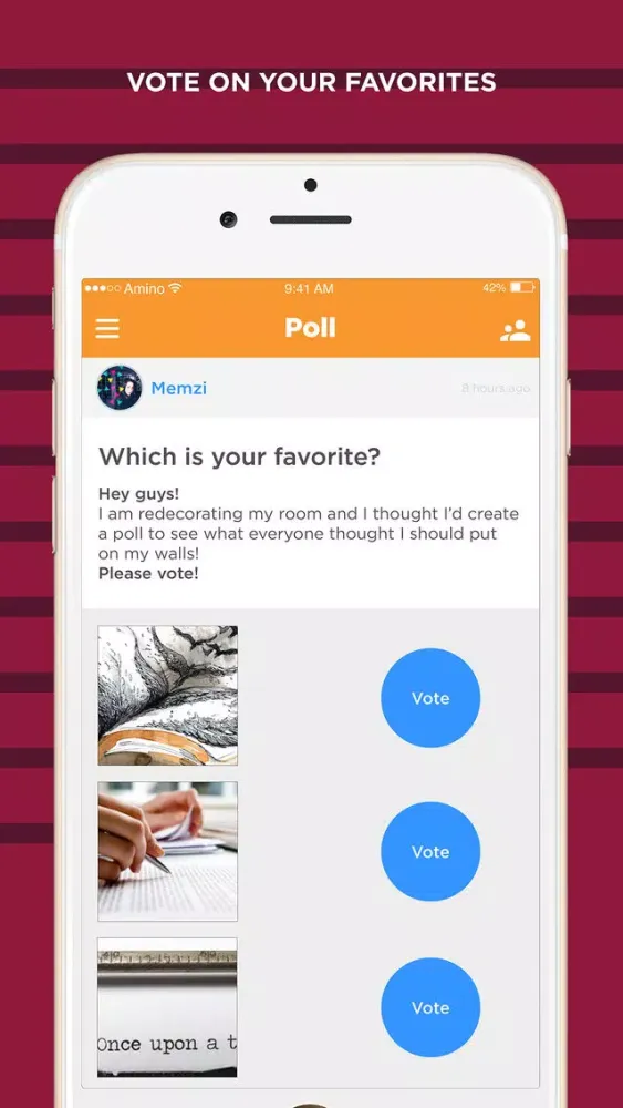 Capturas de tela do Young Authors Amino