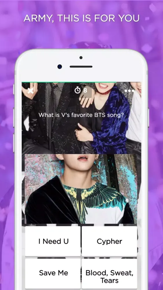 Tangkapan skrin ARMY Amino for BTS Stans