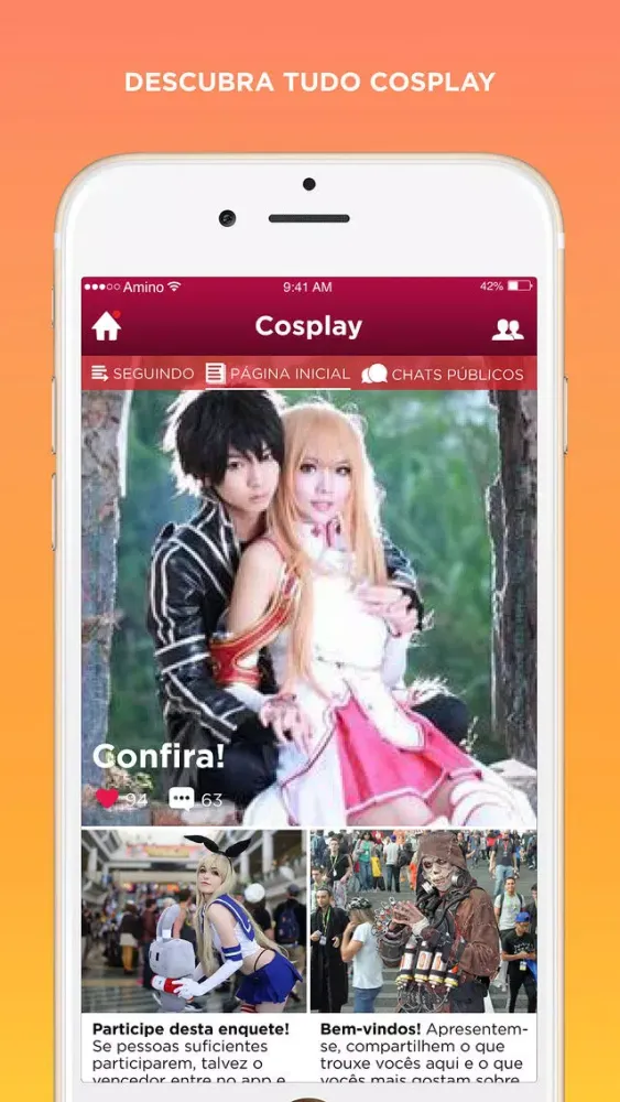 Capturas de pantalla de Cosplay Amino em Português
