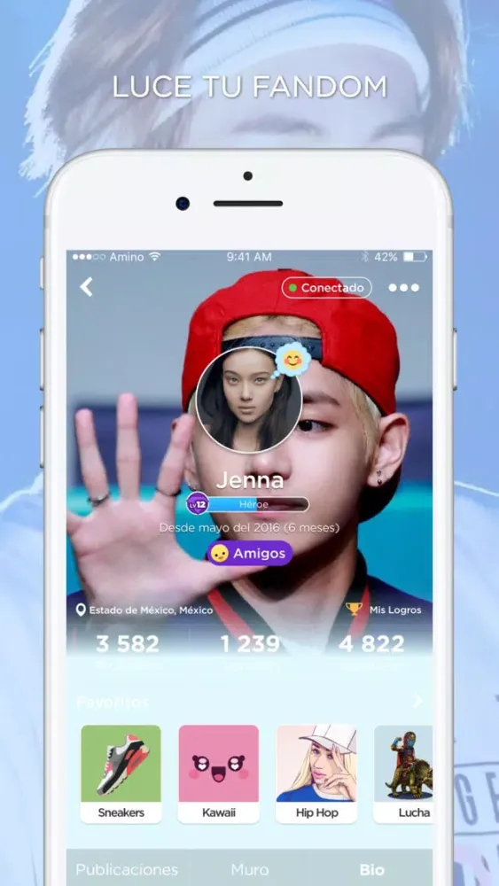 Ảnh chụp màn hình của Taehyung Amino para BTS V