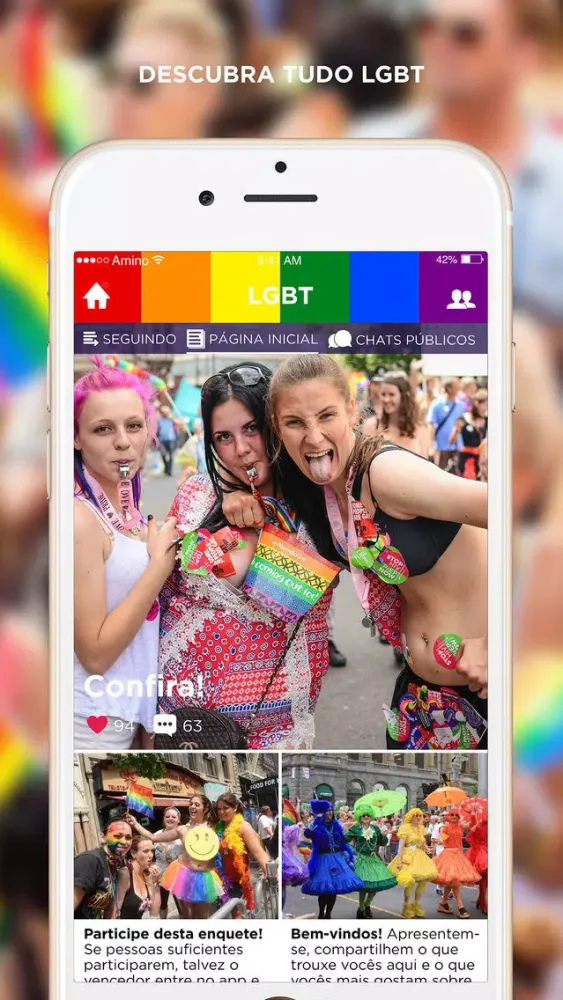 Capturas de pantalla de LGBT Amino em Português