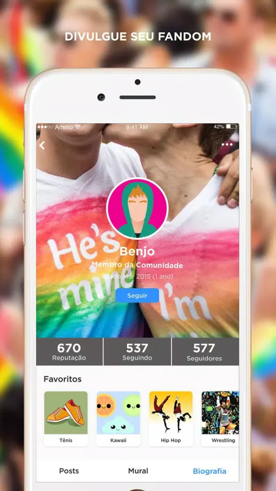 Capturas de pantalla de LGBT Amino em Português