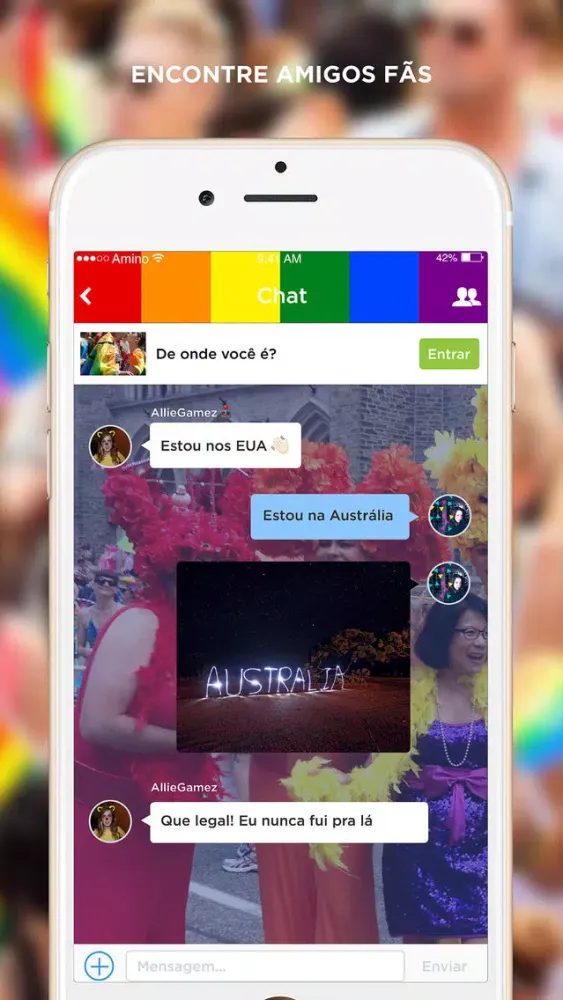 Capturas de pantalla de LGBT Amino em Português