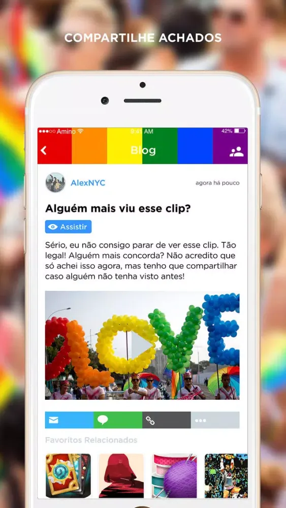 Capturas de pantalla de LGBT Amino em Português