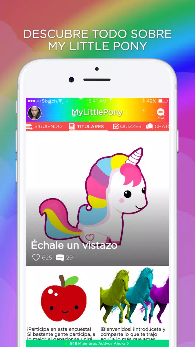 Tangkapan layar Amino para MLP en Español
