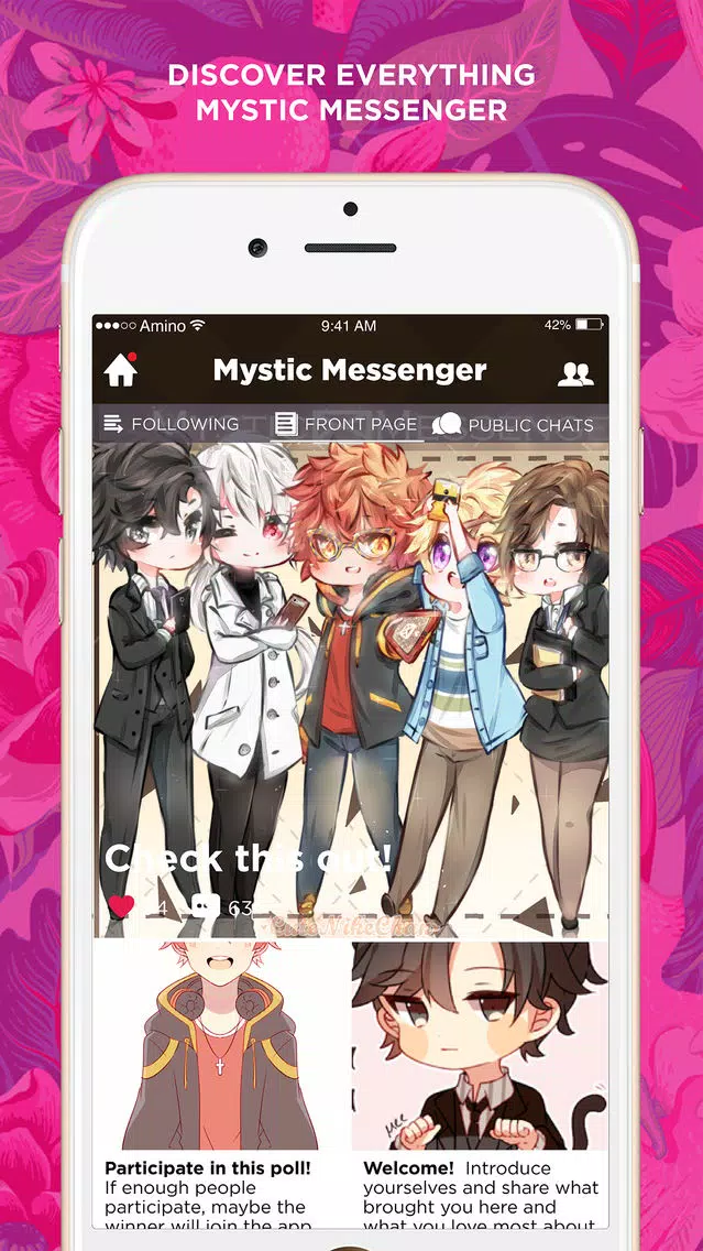 Zrzuty ekranu RFA Amino for Mystic Messenger