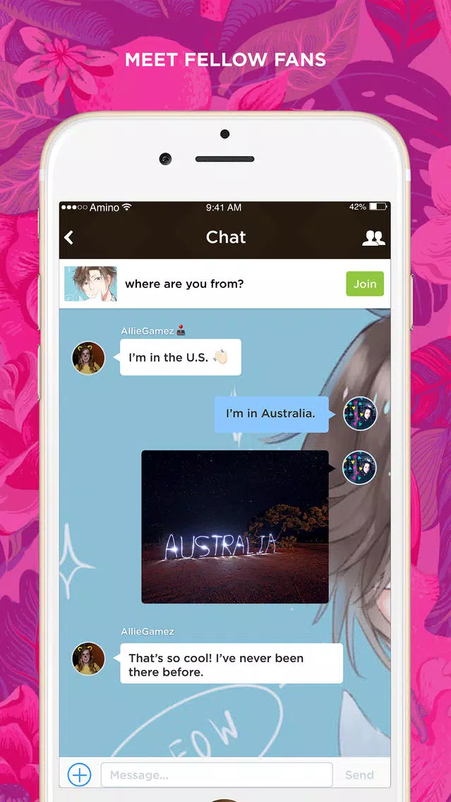 Zrzuty ekranu RFA Amino for Mystic Messenger